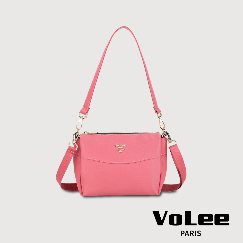 VOLEE 尼龍兩用斜背包(小)-粉紅色/VO201-489S-PK