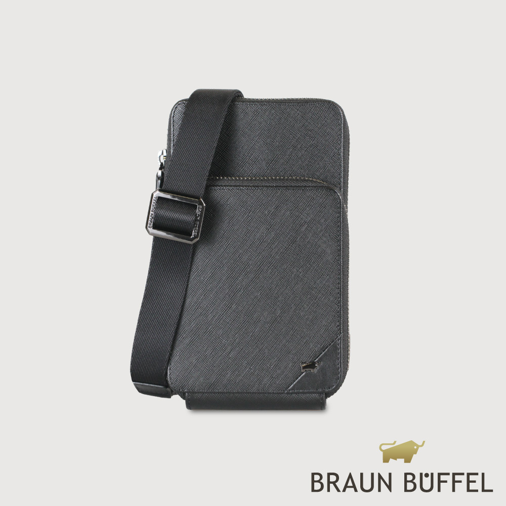 BRAUN BUFFEL 德國小金牛 台灣總代理 加利恩-A 萬用包-黑色/BF561-713-BK