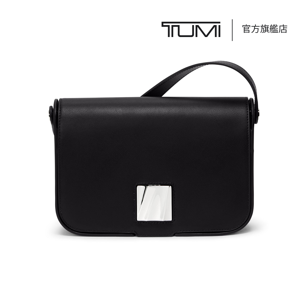 TUMI Olas 中型時尚皮革肩背包 - 黑