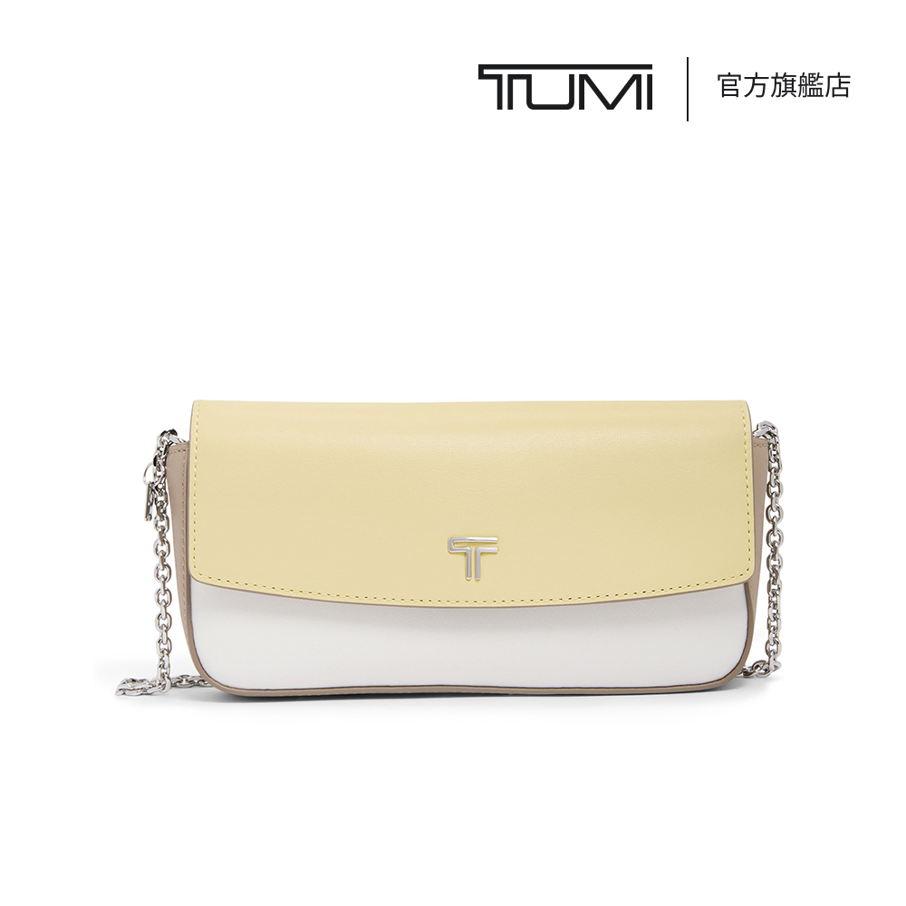 TUMI Belden SLG 鏈帶式皮夾斜背包 - 柔霧黃