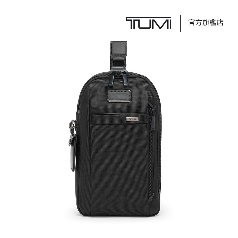 TUMI Alpha 彈道尼龍通勤休閒肩背包 - 黑色