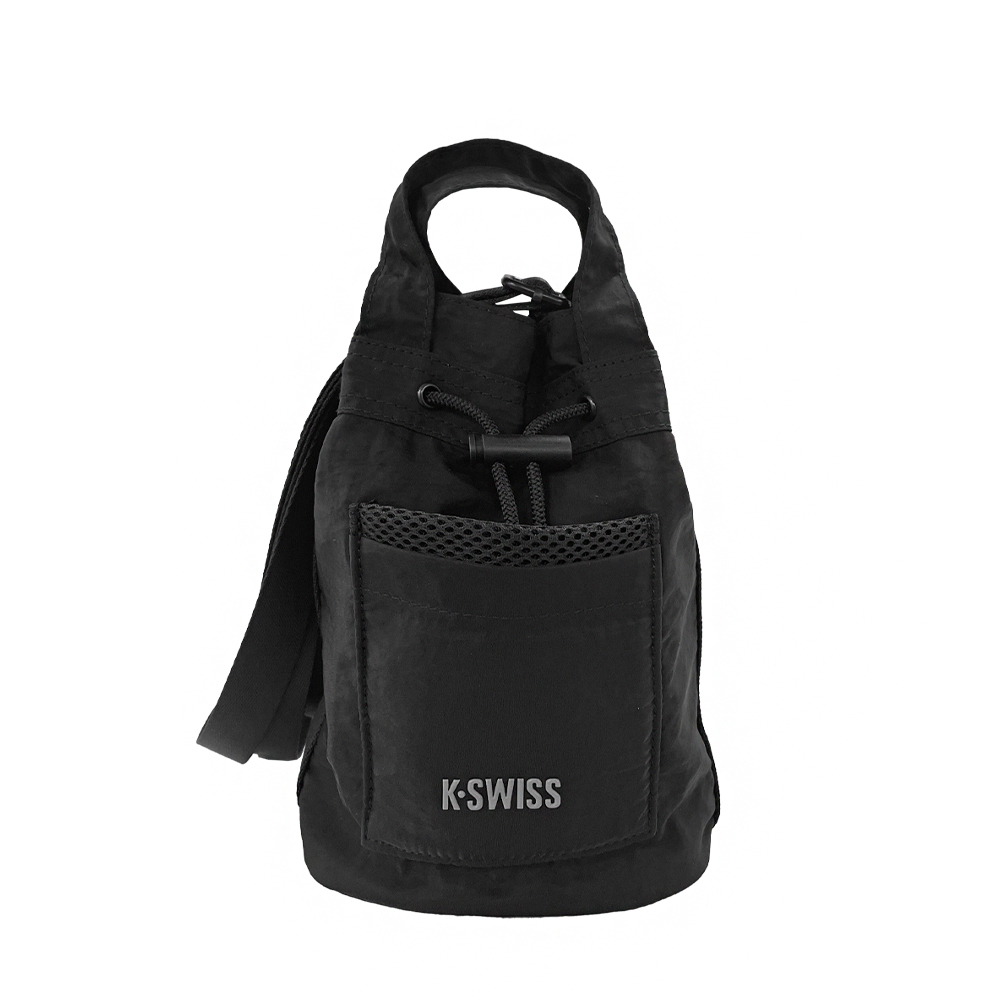 K-SWISS 運動小包 CROSSBODY BUCKET BAG 水桶包 中性 男款 女款 黑色 BG438-001