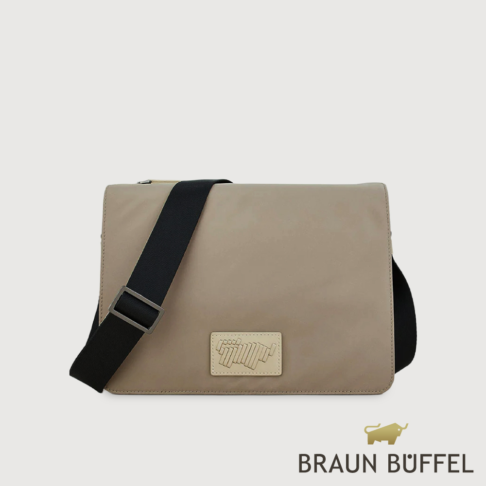 BRAUN BUFFEL 德國小金牛 台灣總代理 韋本 大斜背包-沙丘/BF588-62-MDT