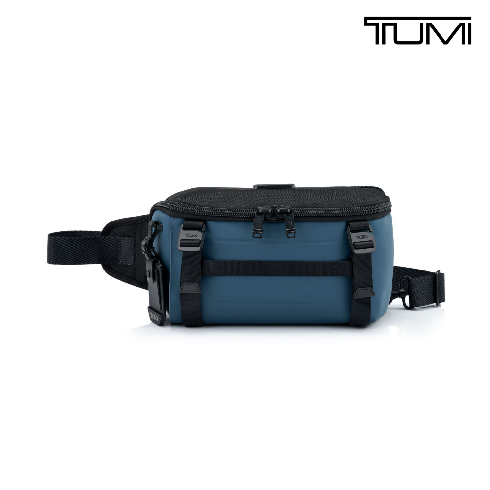TUMI Alpha Bravo Platoon 彈道尼龍通勤休閒肩背包 - 灰藍