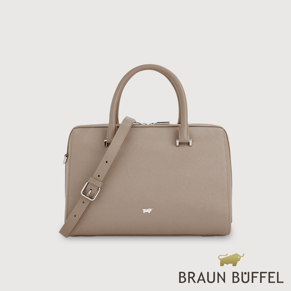 BRAUN BUFFEL 德國小金牛 台灣總代理 依雅娜 波士頓包-奶茶棕/BF853-37-SVM