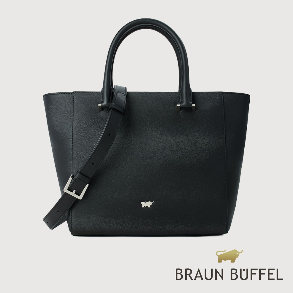 BRAUN BUFFEL 德國小金牛 台灣總代理 依雅娜-A1 大托特包-黑色/BF880-56-BK