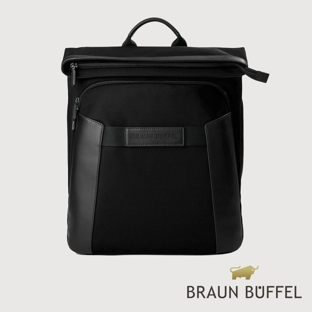 BRAUN BUFFEL 德國小金牛 台灣總代理 瑞瑟 後背包-黑色/BF710-73B-BK