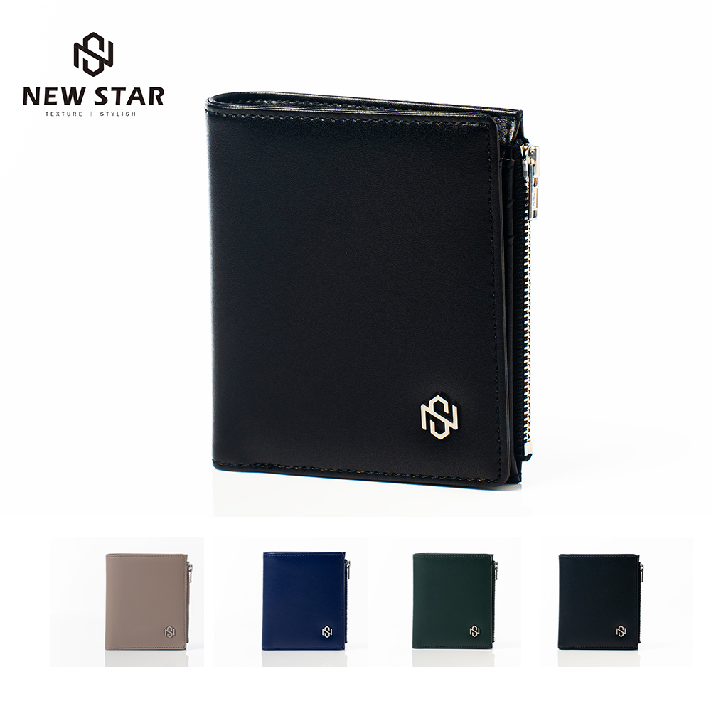 NEW STAR 短夾 超纖皮革RFID防盜輕便直式短夾 零錢 男 女 男皮夾 現貨 CA188