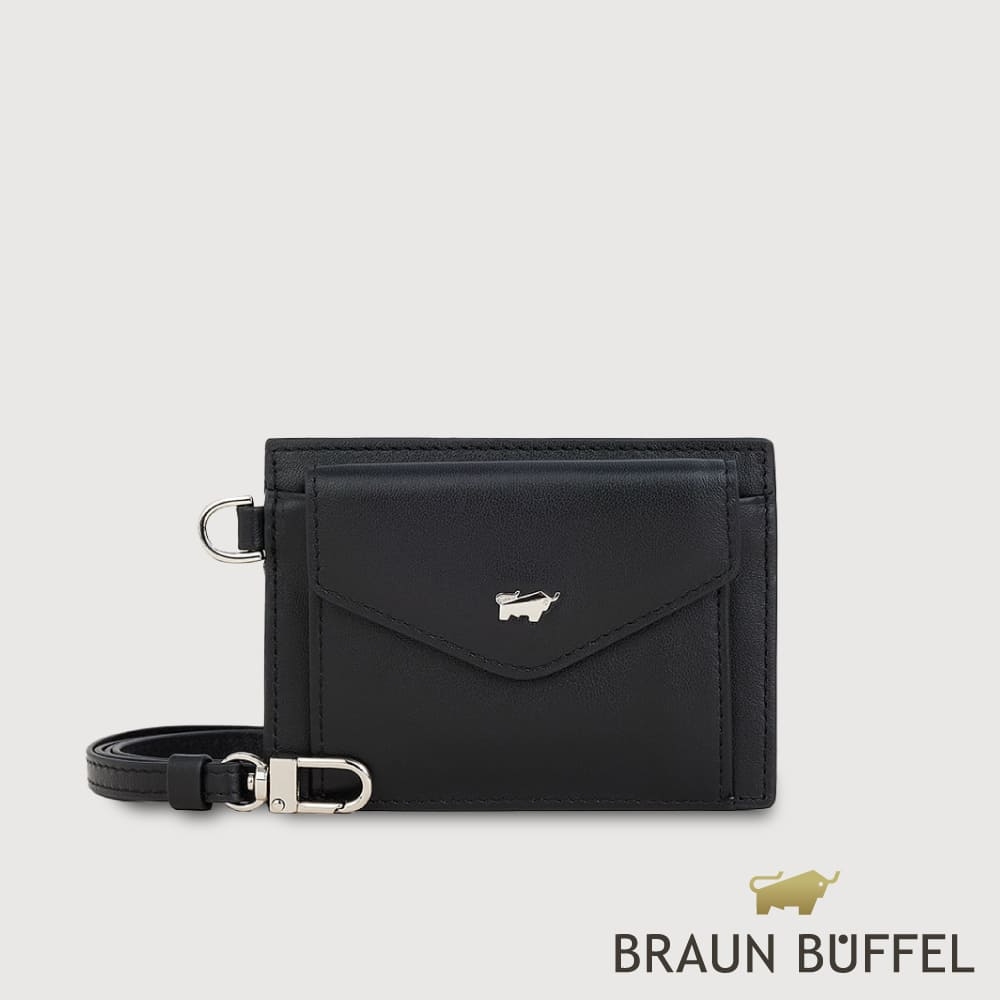 BRAUN BUFFEL 德國小金牛 台灣總代理 維那斯-B系列 證件夾-黑色/BF849-170-BK