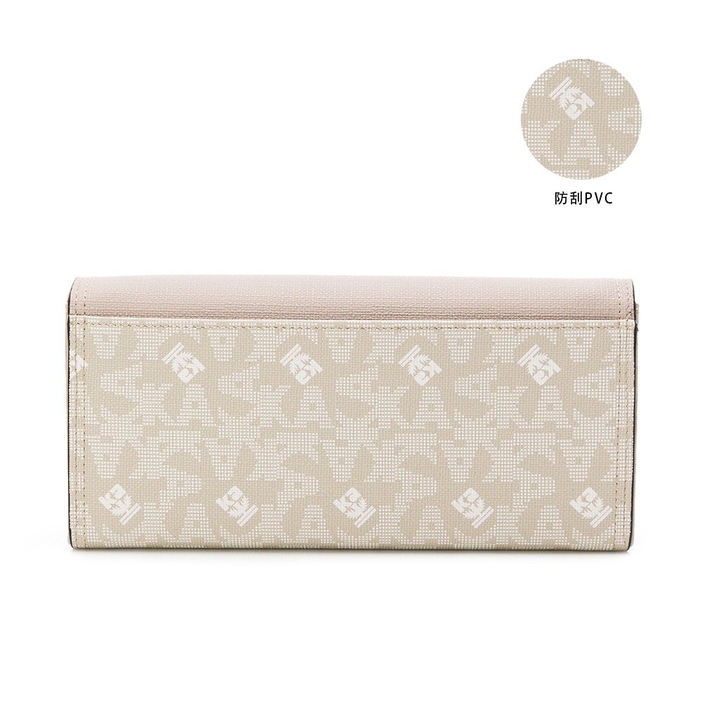 Kinloch anderson 金安德森Genevieve 經典老花壓釦長夾-杏灰- PChome