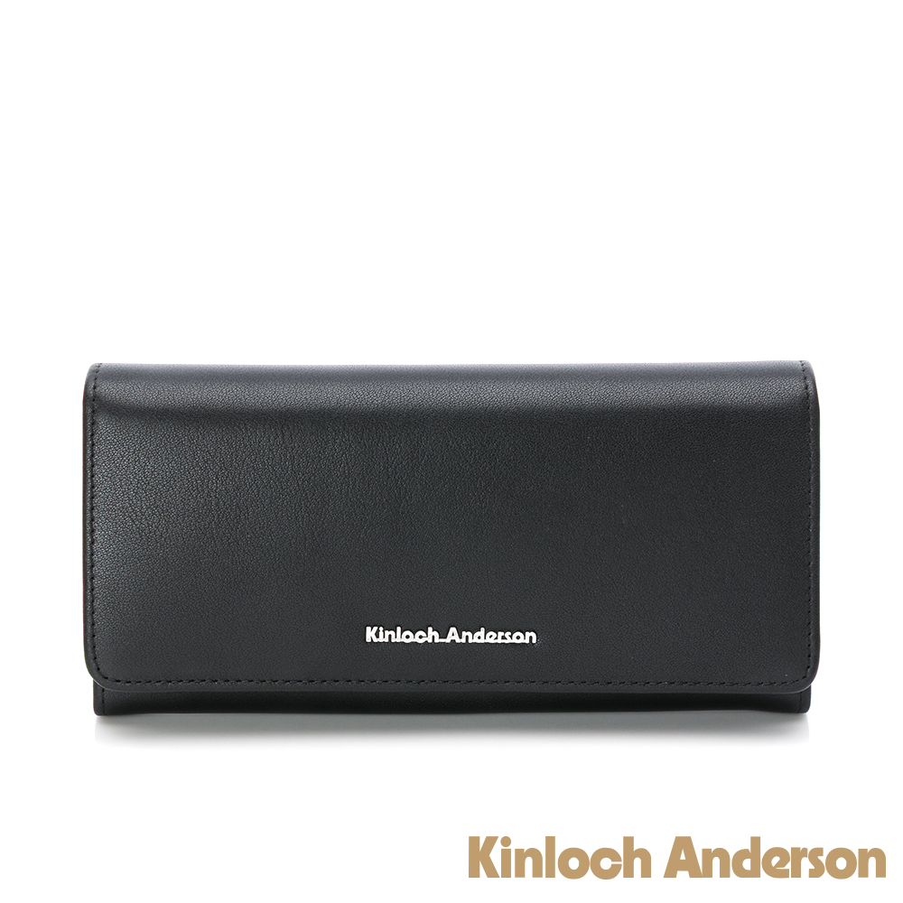 Kinloch anderson 金安德森 Gladys 牛皮翻蓋長夾-優雅黑