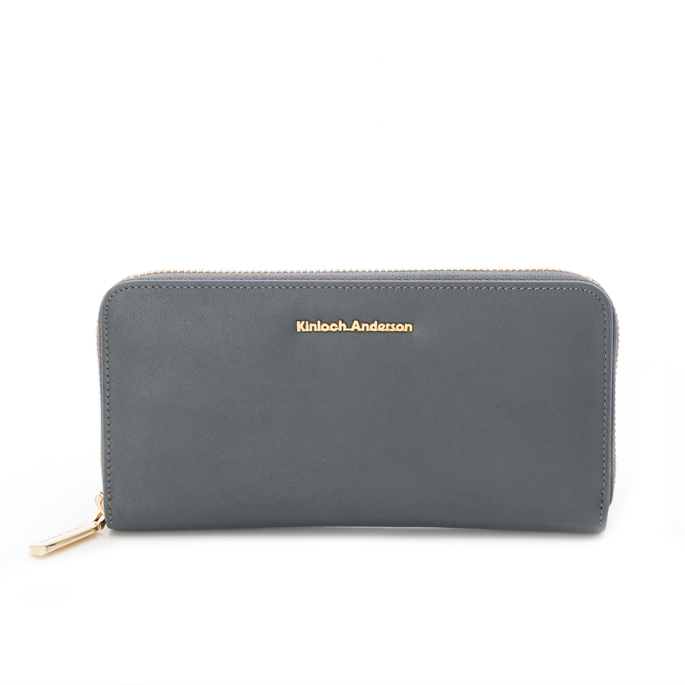 Kinloch anderson 金安德森Genevieve 經典老花壓釦長夾-杏灰- PChome
