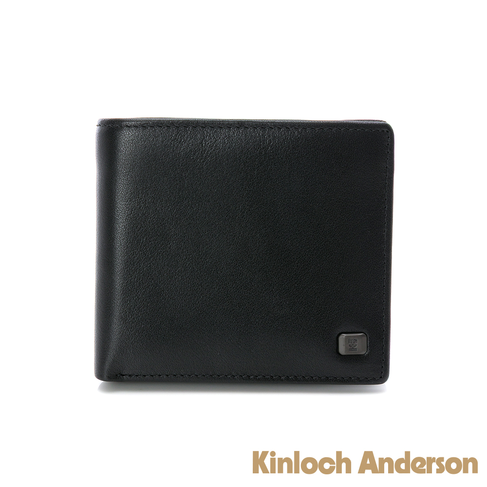 Kinloch anderson 金安德森 George 左右翻單窗式短夾-經典黑