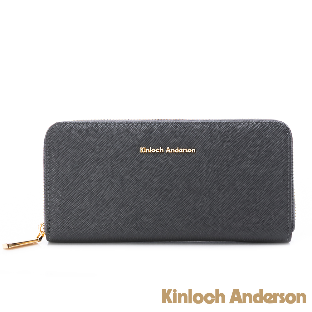 Kinloch anderson 金安德森 Enid 拉鍊長夾-夜礦灰