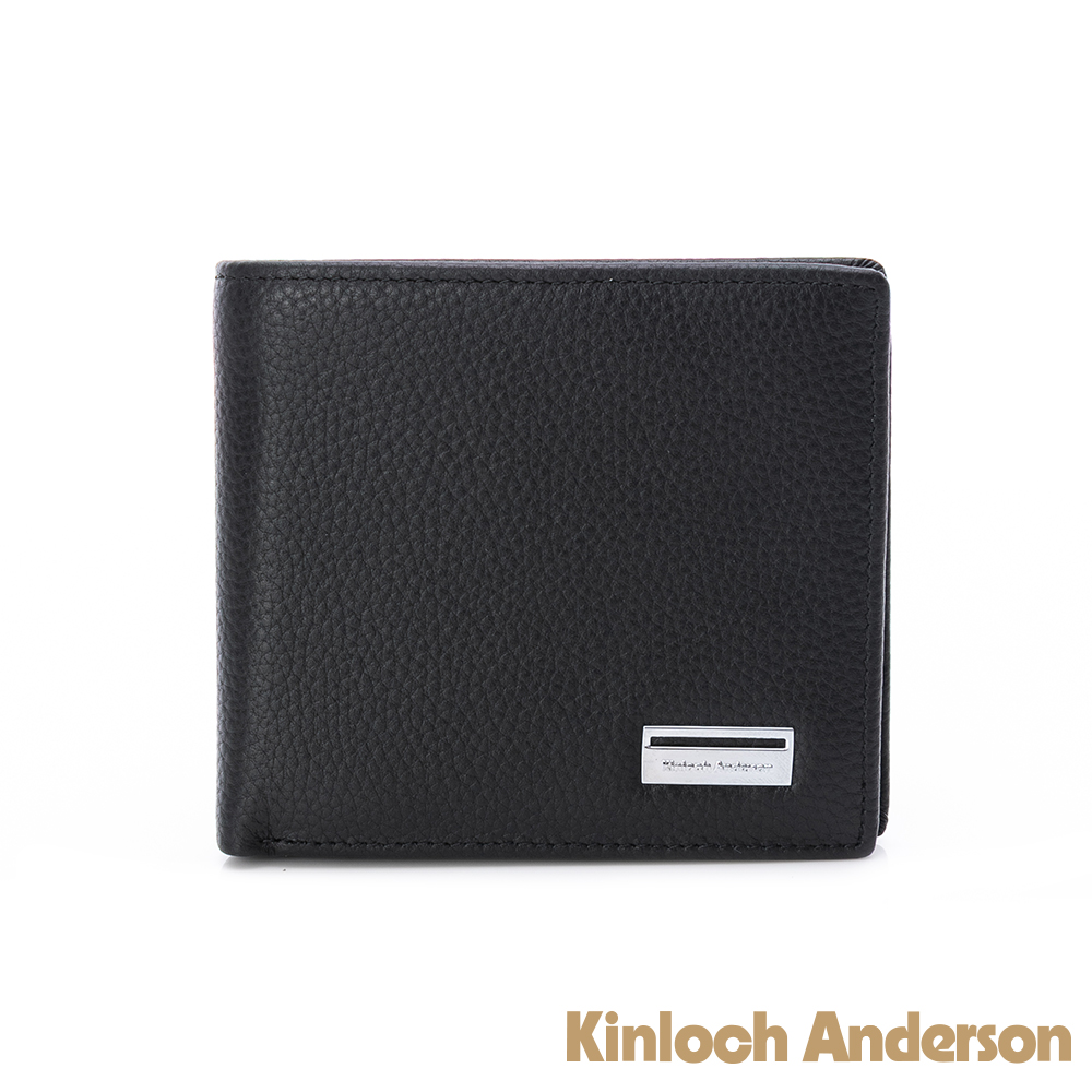 Kinloch anderson 金安德森 Onyx 銀標雙窗式短夾-曜岩黑