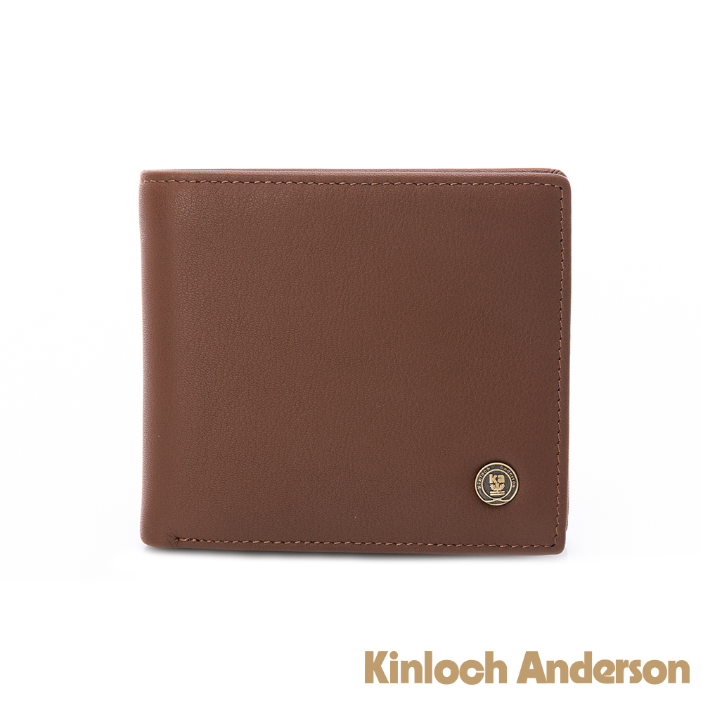 Kinloch anderson 金安德森 Hogan 圓標雙窗式短夾-栗葉棕
