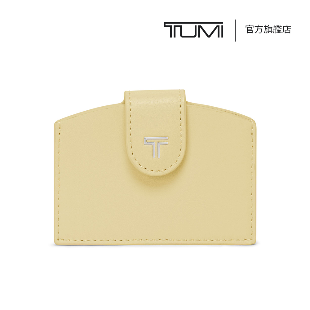 TUMI Belden 手風琴式皮革卡片夾 - 柔霧黃（其他規格）