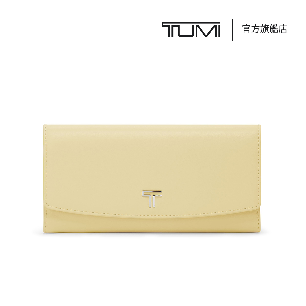 TUMI Belden 長款掀蓋式皮夾 - 柔霧黃