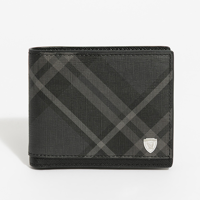 PLAYBOY 短夾 Black Diamond Plaid系列 - 灰色