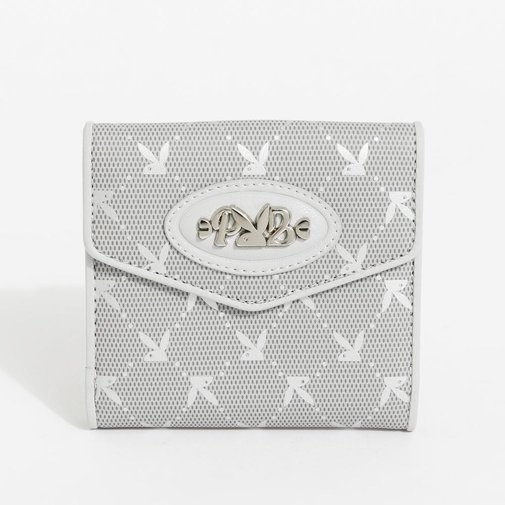 PLAYBOY 短夾 Morning Mist系列 - 銀色(2026春夏女包)