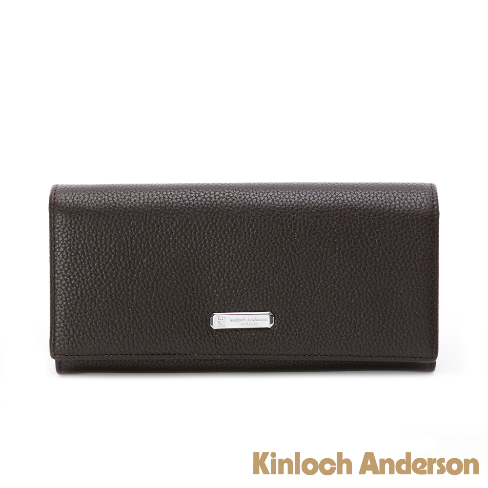 Kinloch anderson 金安德森 Vern 簡約牛皮翻蓋長夾-摩卡棕