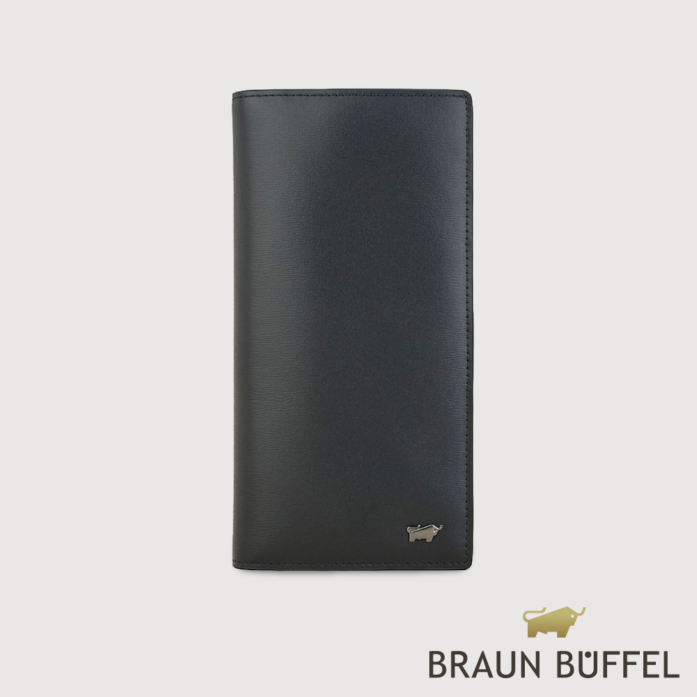BRAUN BUFFEL 德國小金牛 台灣總代理 卡特 16卡兩折長夾-黑色/BF585-631-BK