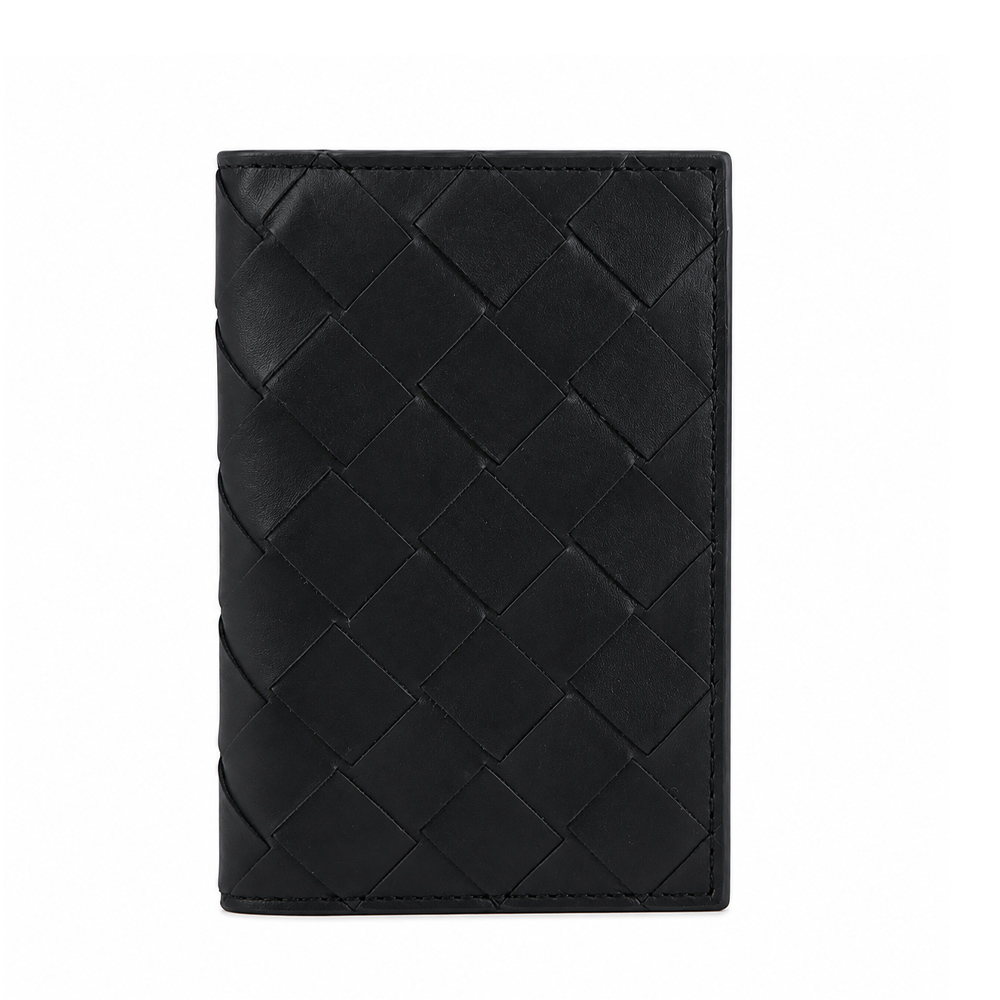 BOTTEGA VENETA 寶緹嘉 經典編織小牛皮卡片夾(黑色)