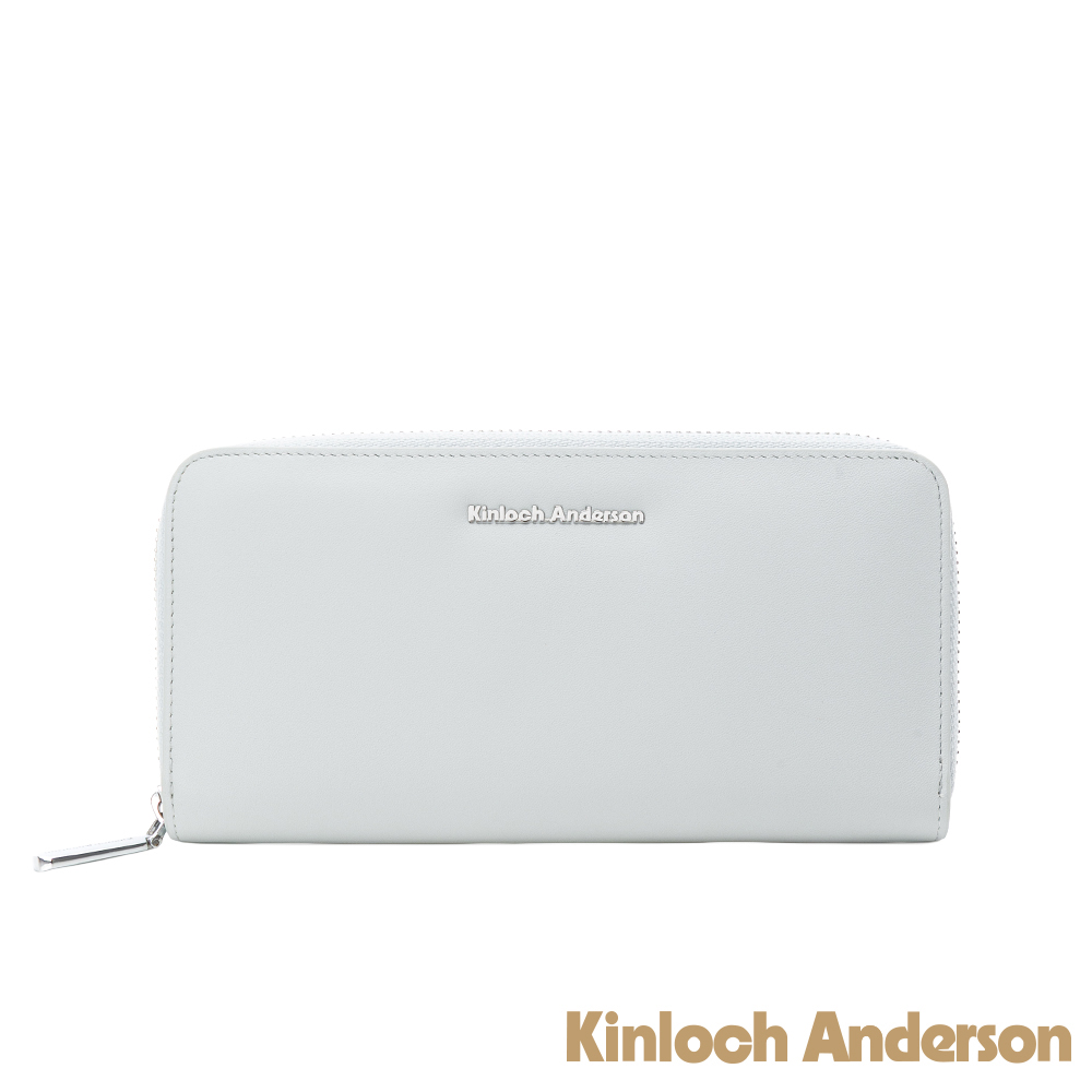 Kinloch anderson 金安德森 Gladys 牛皮拉鍊長夾-雲朵藍