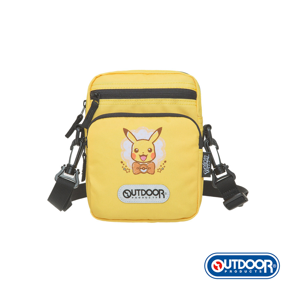 OUTDOOR Pokemon聯名款手繪風皮卡丘直式側背包-黃色 ODGO21B02YL