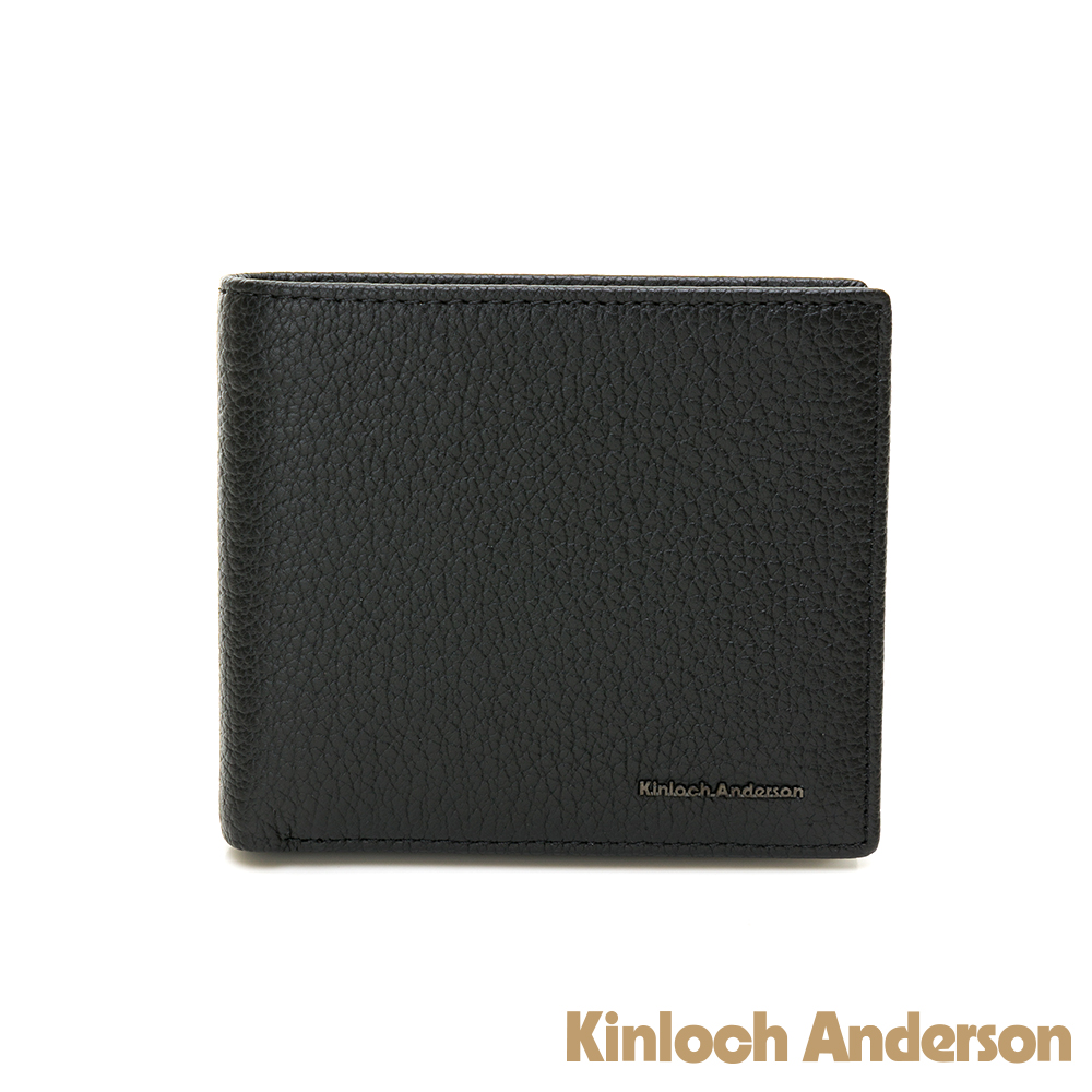 Kinloch anderson 金安德森 Mauro 牛皮左右翻單窗式短夾-神秘黑