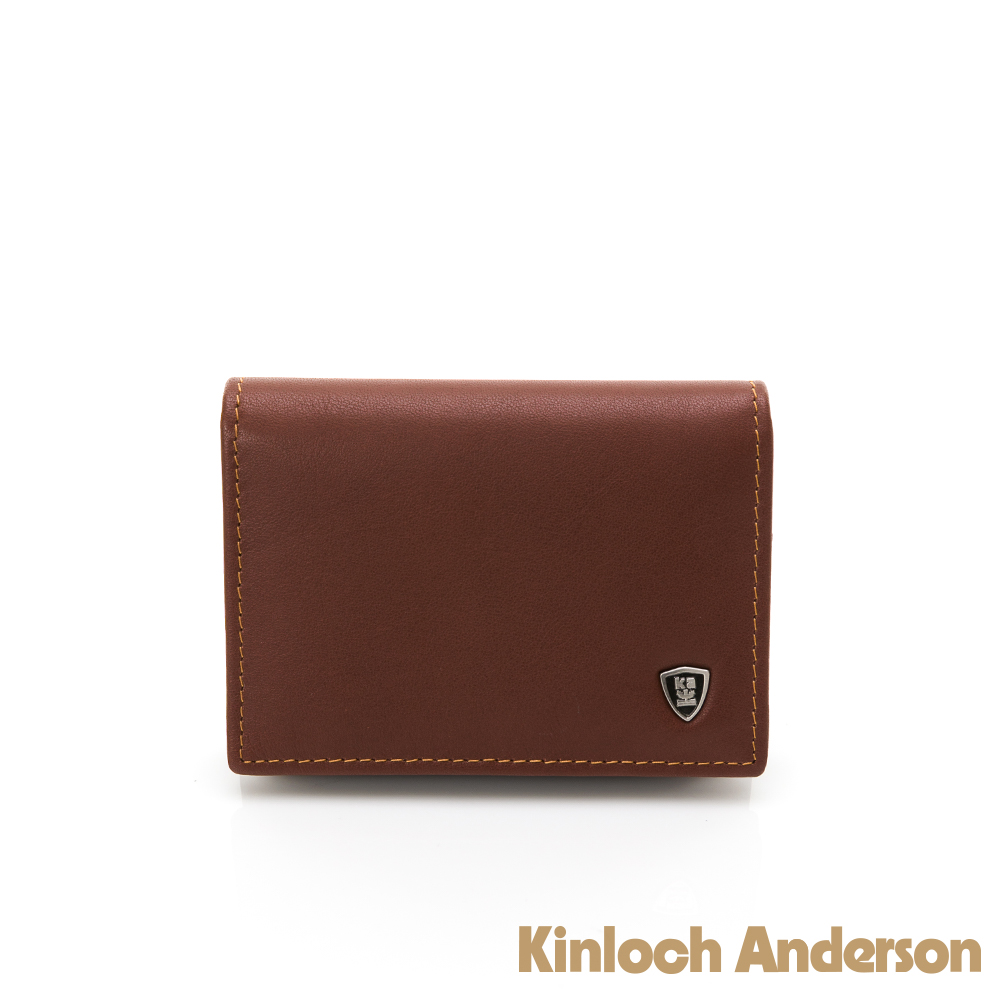 Kinloch anderson 金安德森 Owen 牛皮橫式名片夾-咖啡色