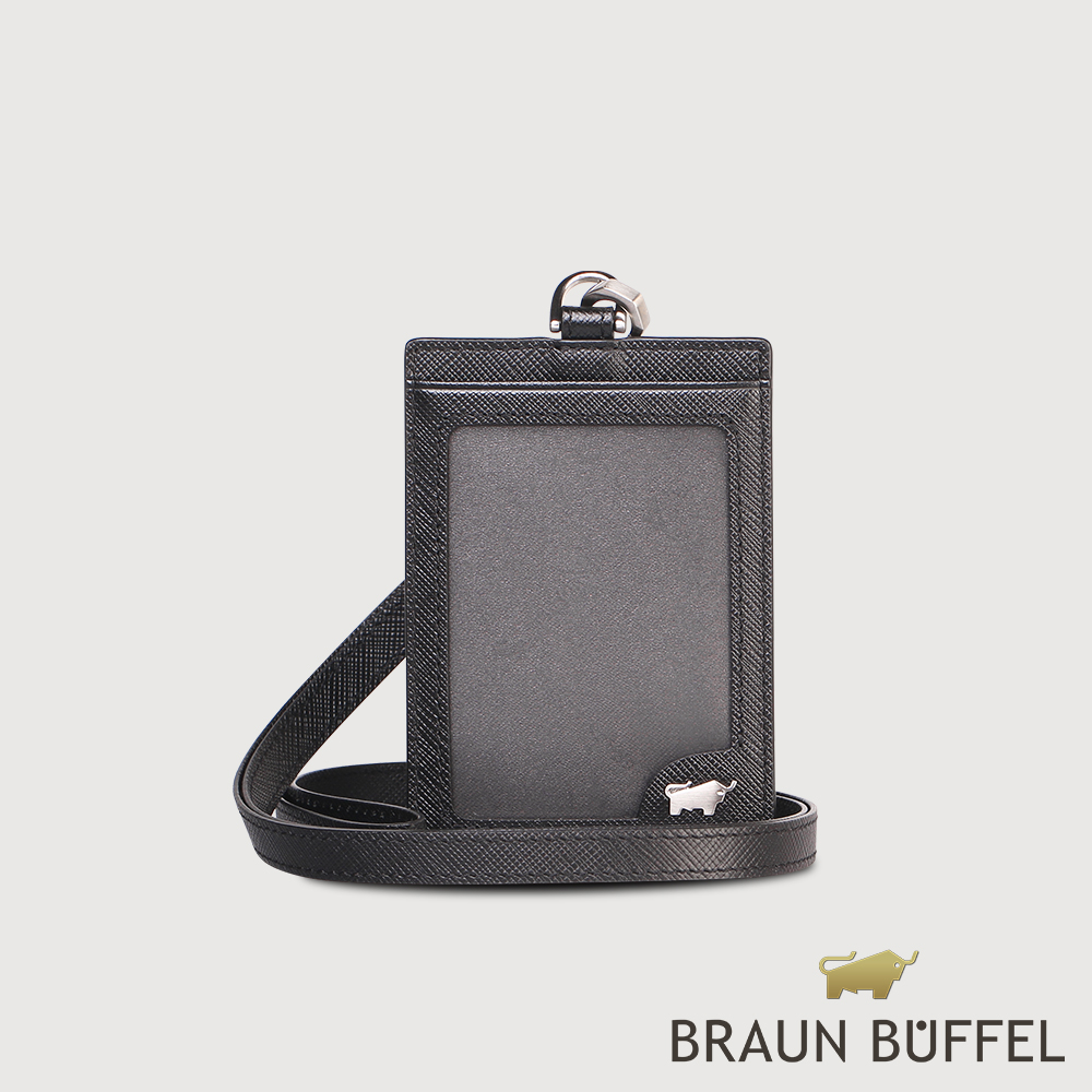 BRAUN BUFFEL 德國小金牛 台灣總代理 尚恩-A 證件夾-黑色/BF354-170-BK