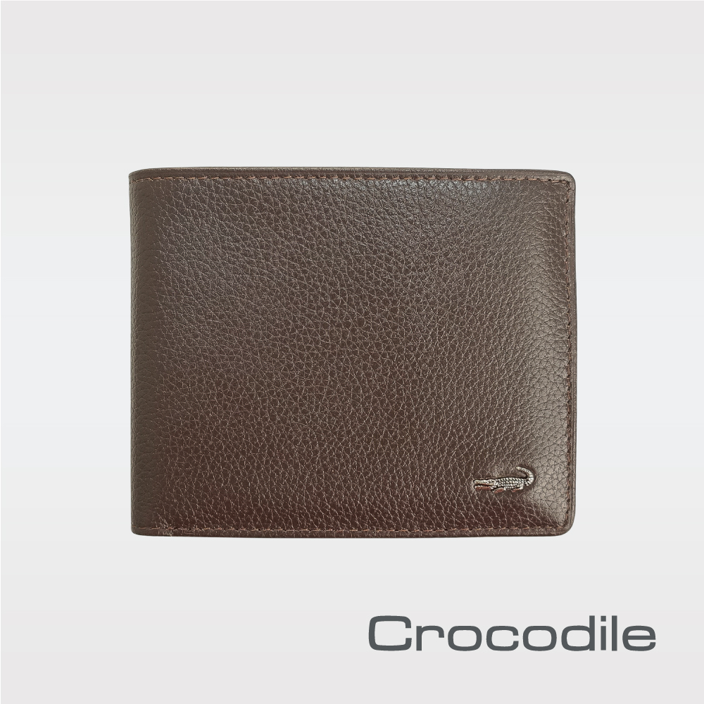 Crocodile 自然摔紋真皮短夾  0203-1104