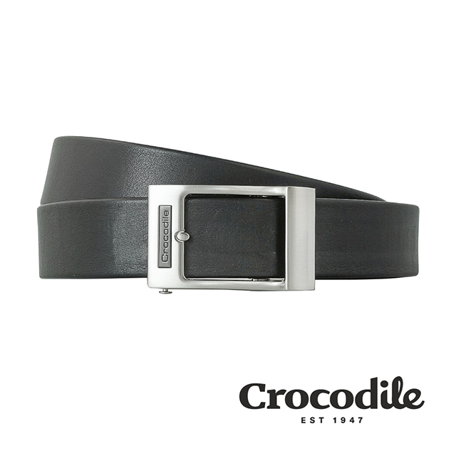 Crocodile 鱷魚牌 鱷魚皮件 寬版真皮自動扣皮帶(35mm) 0101-25006-01