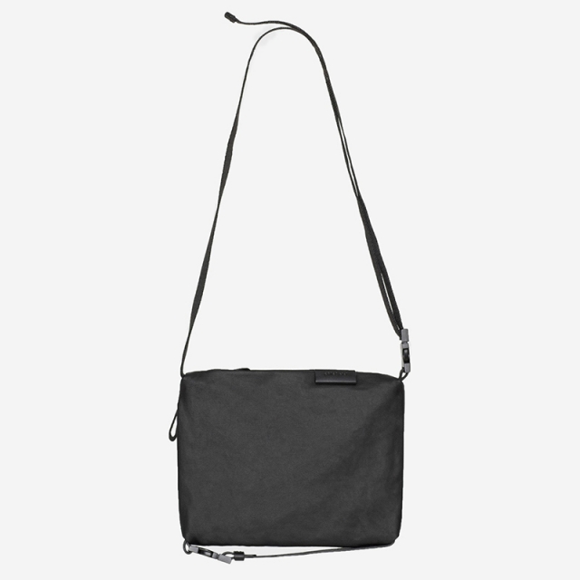 【Cote&Ciel】INN S COATED CANVAS BLACK No.28762 INN S塗層帆布側背包