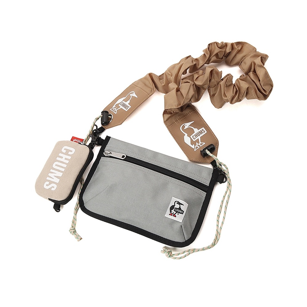 CHUMS Wearable Sling Shoulder Bag Sweat Nylon兩用造型肩背包 米灰/Stone CH603880G113
