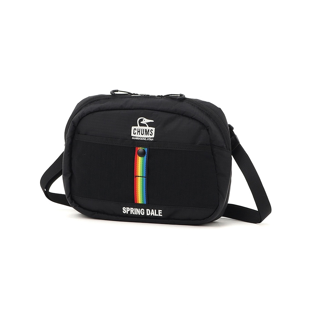 CHUMS Spring Dale Shoulder Bag肩背包(約2L) 黑/彩虹 CH604101K042