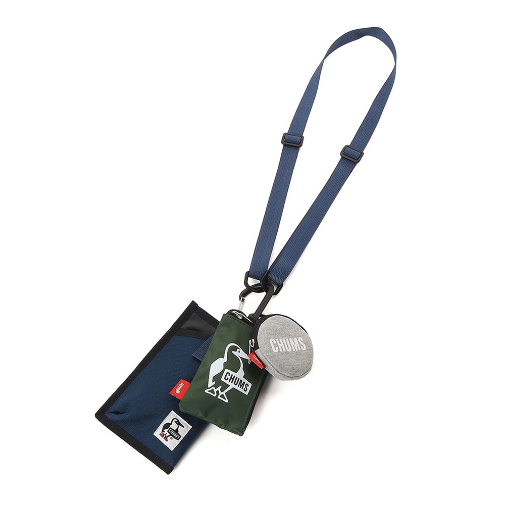 CHUMS Sling 3 Pouch Sweat Nylon3P多用途肩背包 灰/藍 CH604080G019