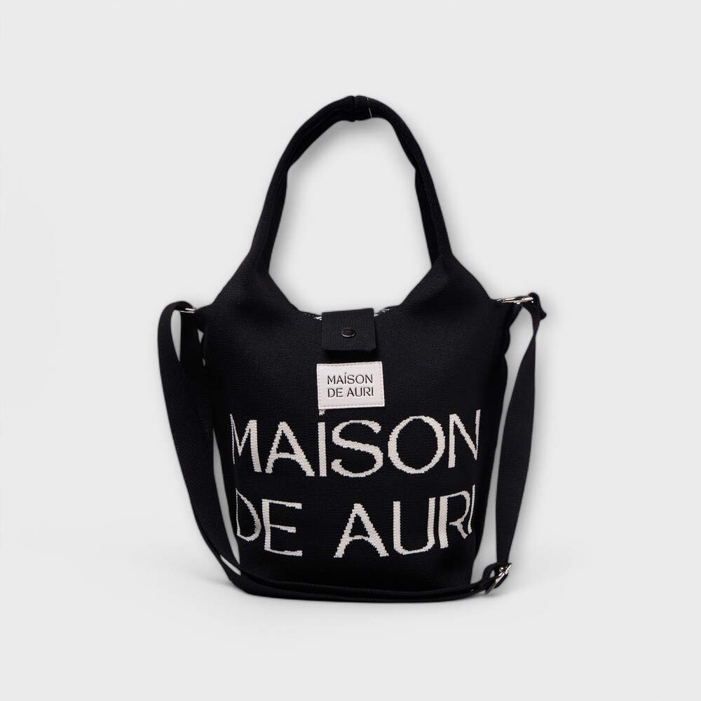 Maison de Auri Poche 口袋提包/ 厚針織/ Poche Sport Black 黑曜斜背口袋包