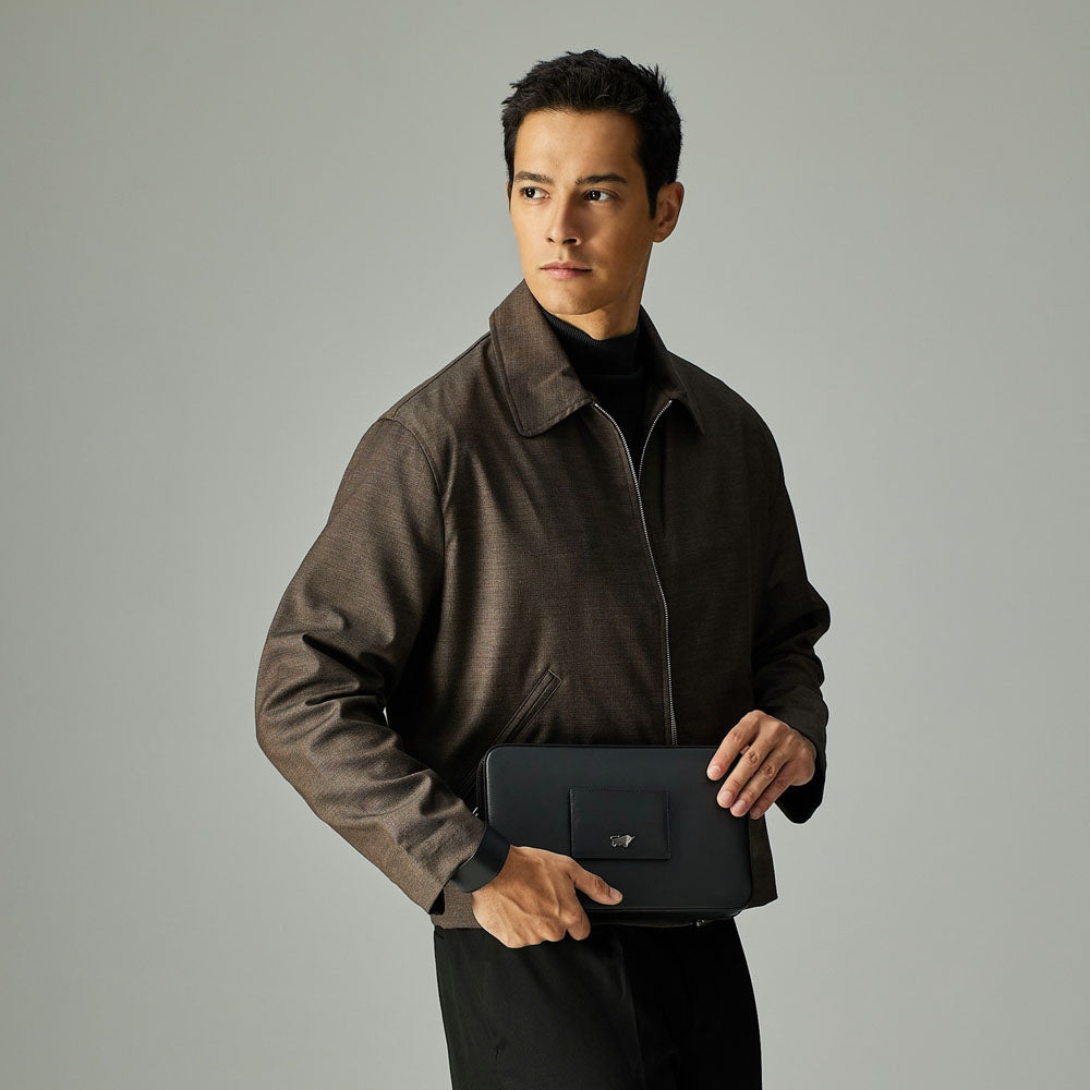 BRAUN BUFFEL 德國小金牛 台灣總代理 卡特 手拿包-黑色/BF585-03-BK