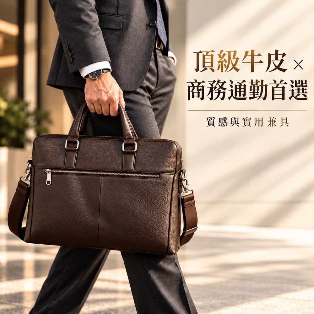 WHOSE BAG OMNIA真皮公事包 男用商務手提側背包 義大利牛皮電腦包 A4收納 NO.MB5106