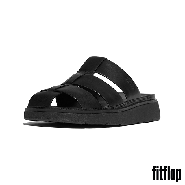 FitFlop GEN-FF 皮革漁夫木屐鞋-男(靚黑色)