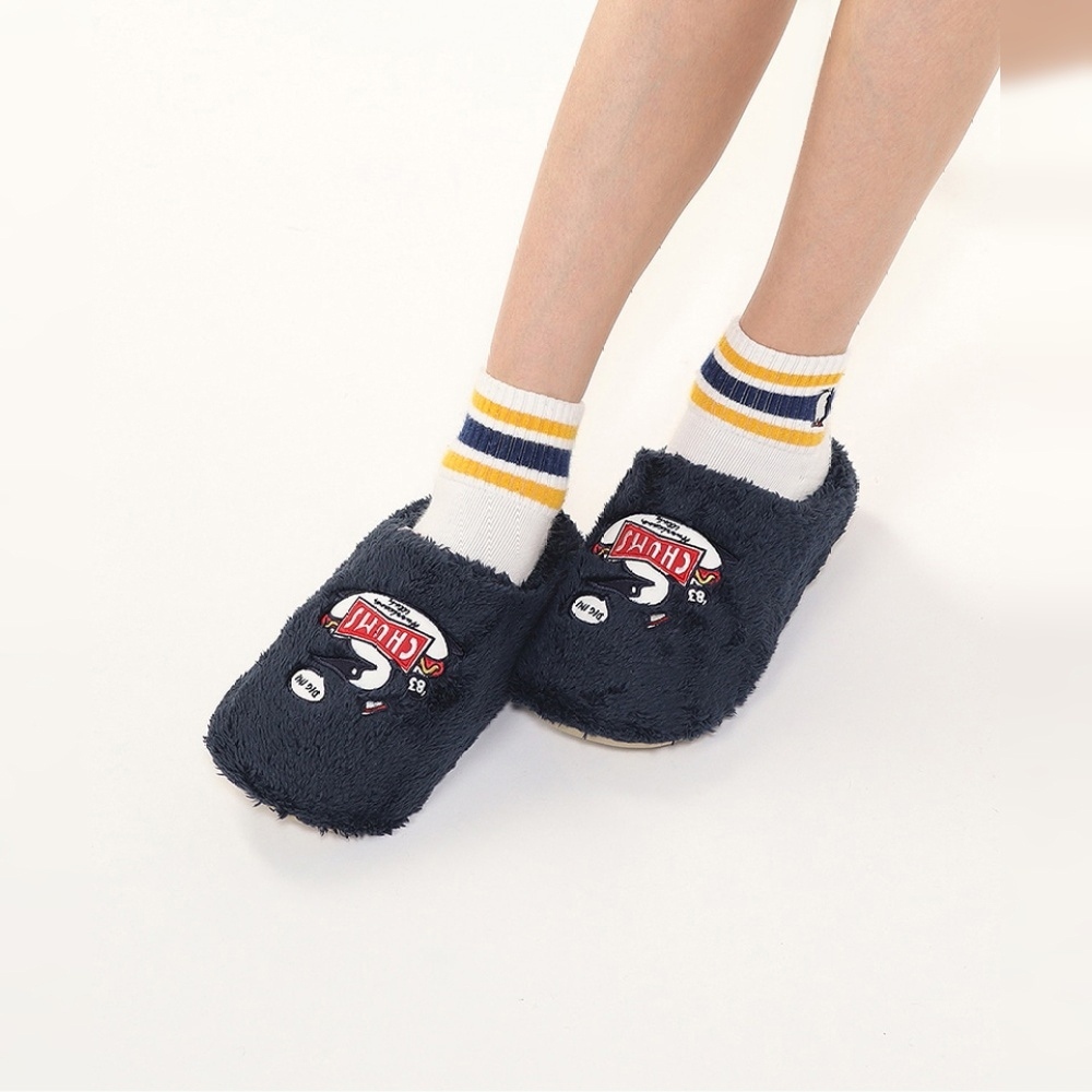 CHUMS HOME Fleece Chillax Slipper 男女 保暖居家拖鞋 深藍 CH061140N001