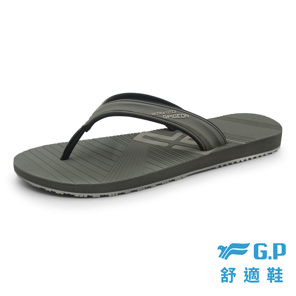G.P 啟蒙 【G.P】男款極簡風海灘夾腳拖鞋G6178M-61 橄欖綠 (SIZE:40-44 共二色)
