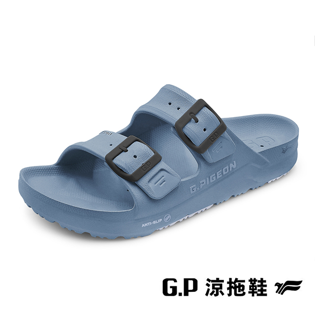 G.P 啟蒙 (男)AQUOS綠藻舒適機能水行鞋 拖鞋 男鞋-藏青色（其他規格）