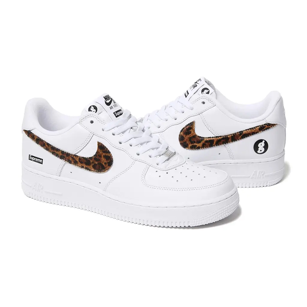 Supreme x GOODENOUGH x Nike Air Force 1 Low SP "White Cheetah Print" 豹紋 三方聯名 空軍一號 IM3483-100
