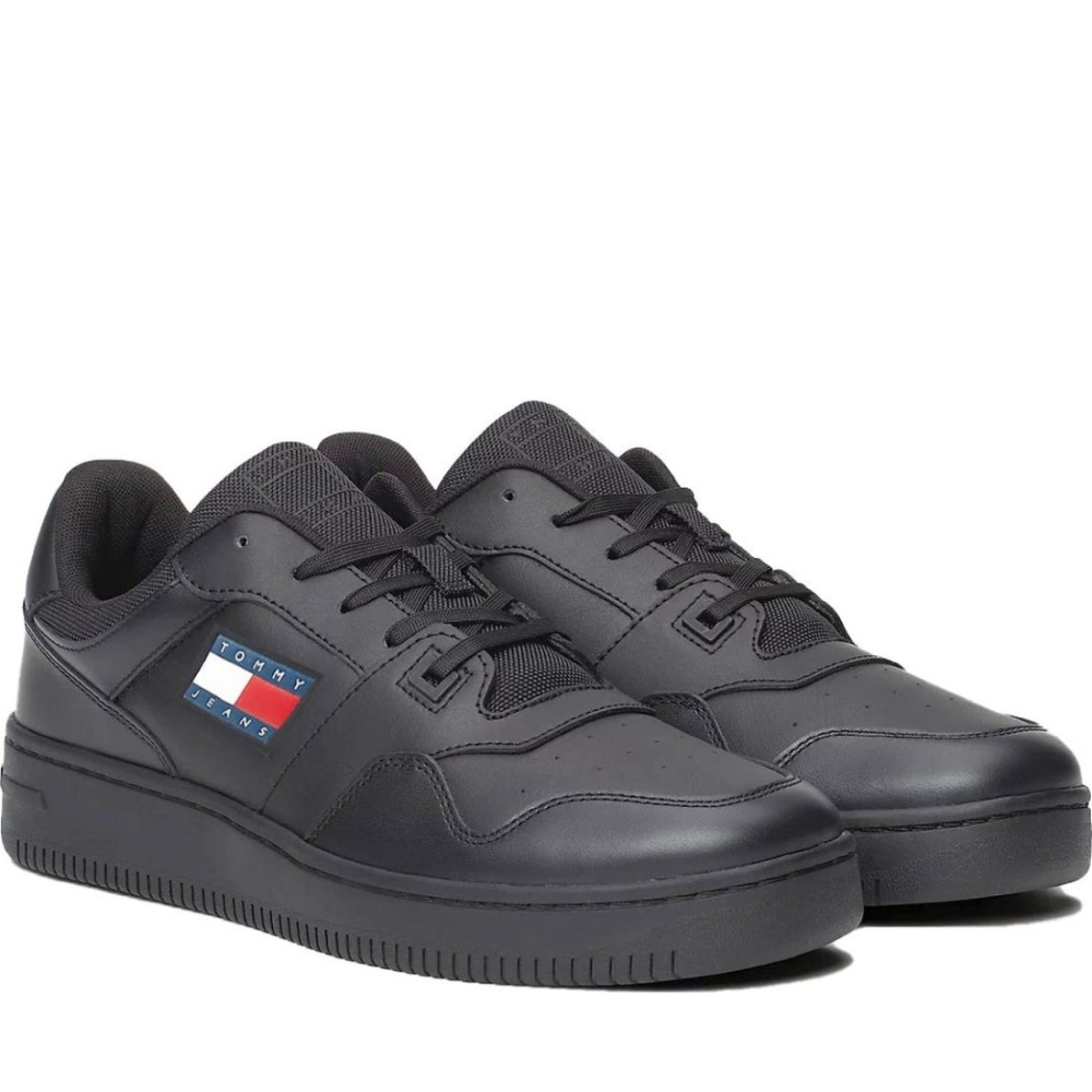 Tommy Hilfiger RETRO BASKET 休閒 平底鞋 黑色男款鞋