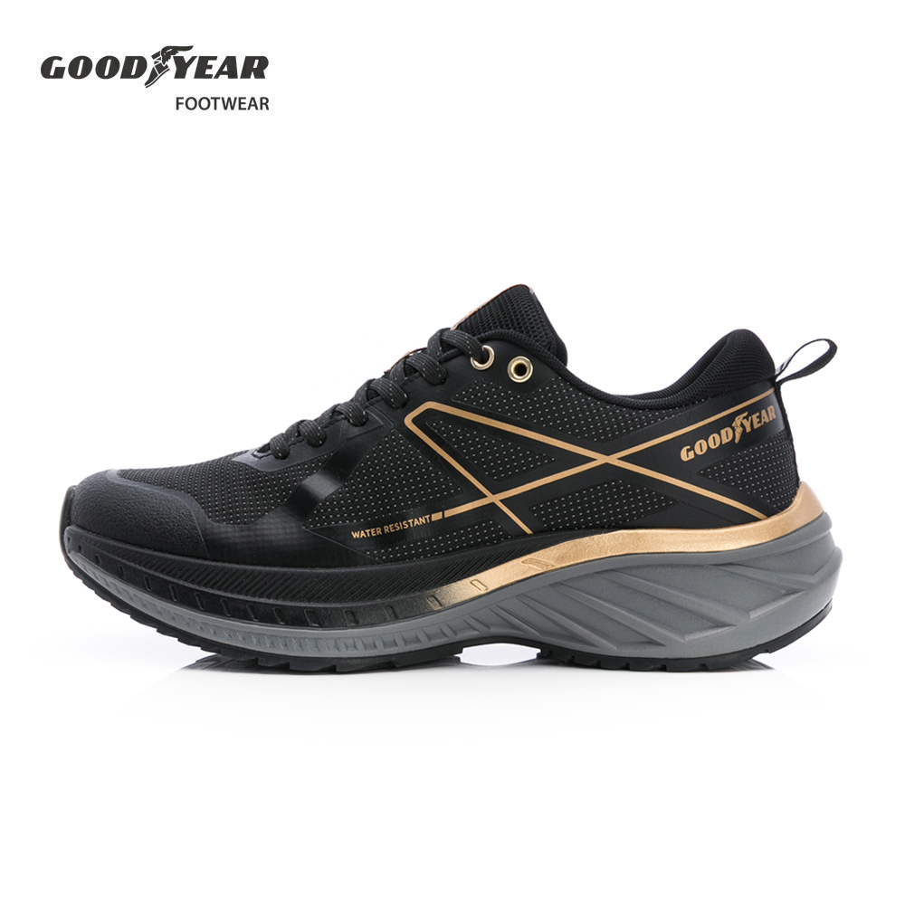 Goodyear 固特異 防撥水緩震運動鞋/男 3E寬楦 舒適 耐磨 防撥水 透氣 黑(飛翼-GAMR53830)
