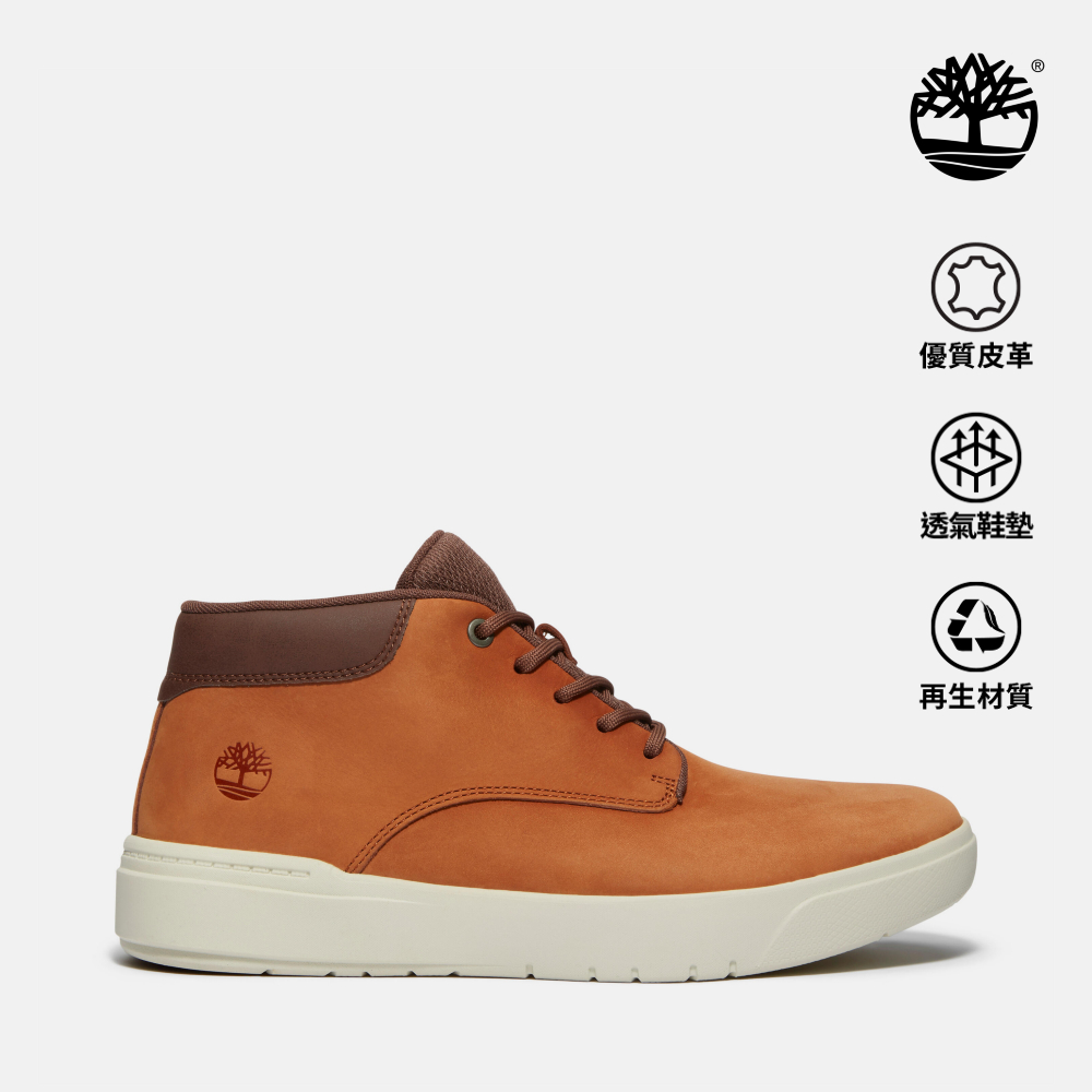 Timberland 男款棕色中筒休閒鞋｜A69M1EM5