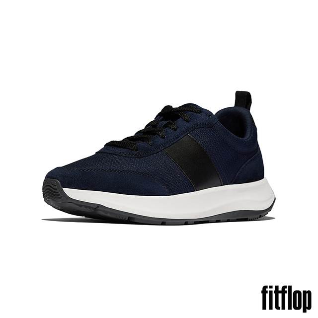 FitFlop F-MODE FLOW 混合麂皮休閒鞋-男(午夜藍混色)
